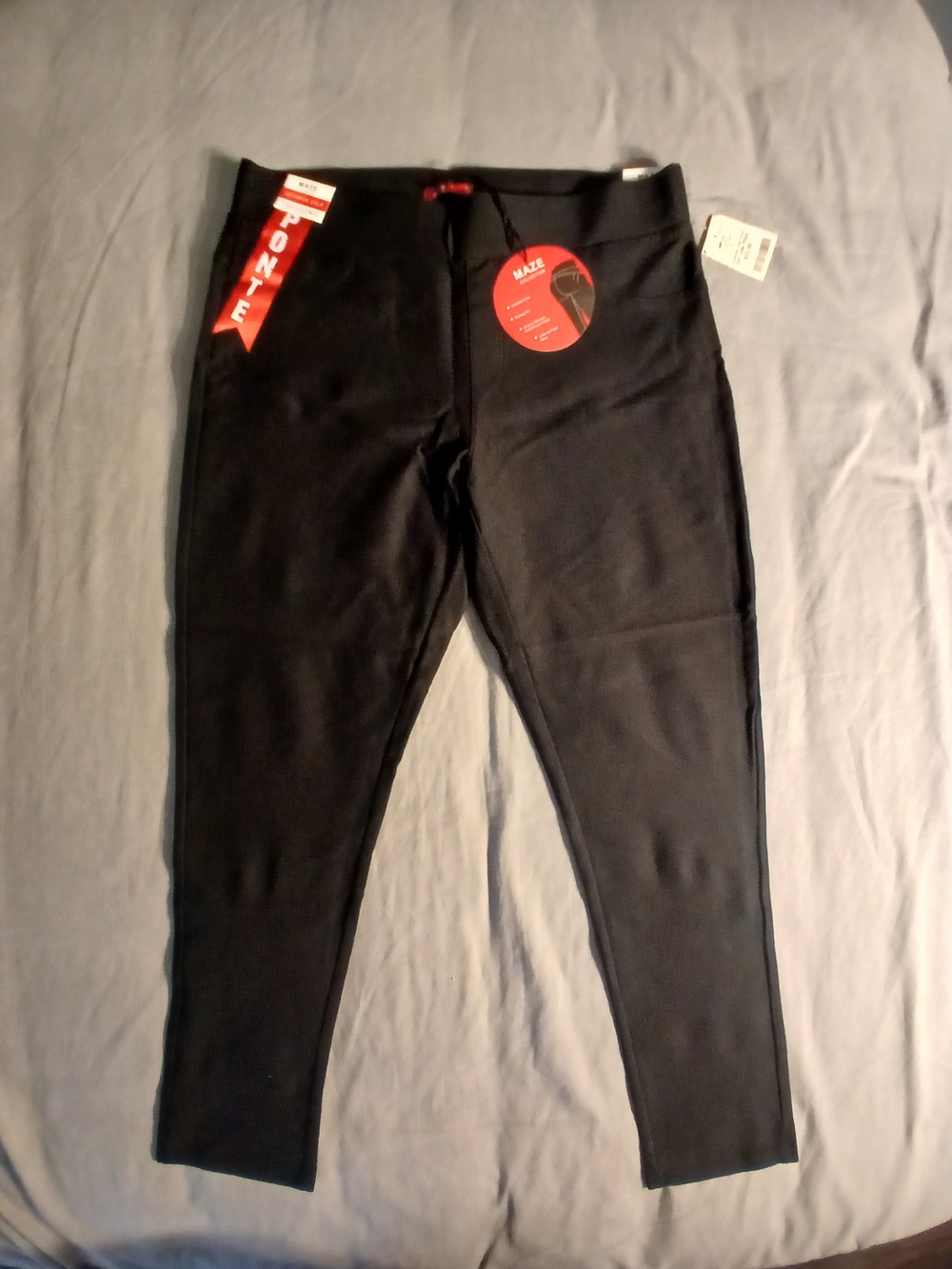 MAZE Black Ponte Stretch Butt Lifting Leggings